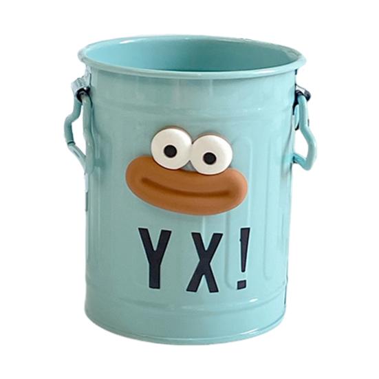 Cartoon Pen Holder Metal Storage Organizer for Pens Pencils Erasers Crayons Markers Large Capacity Desktop Pen Stand for Office School