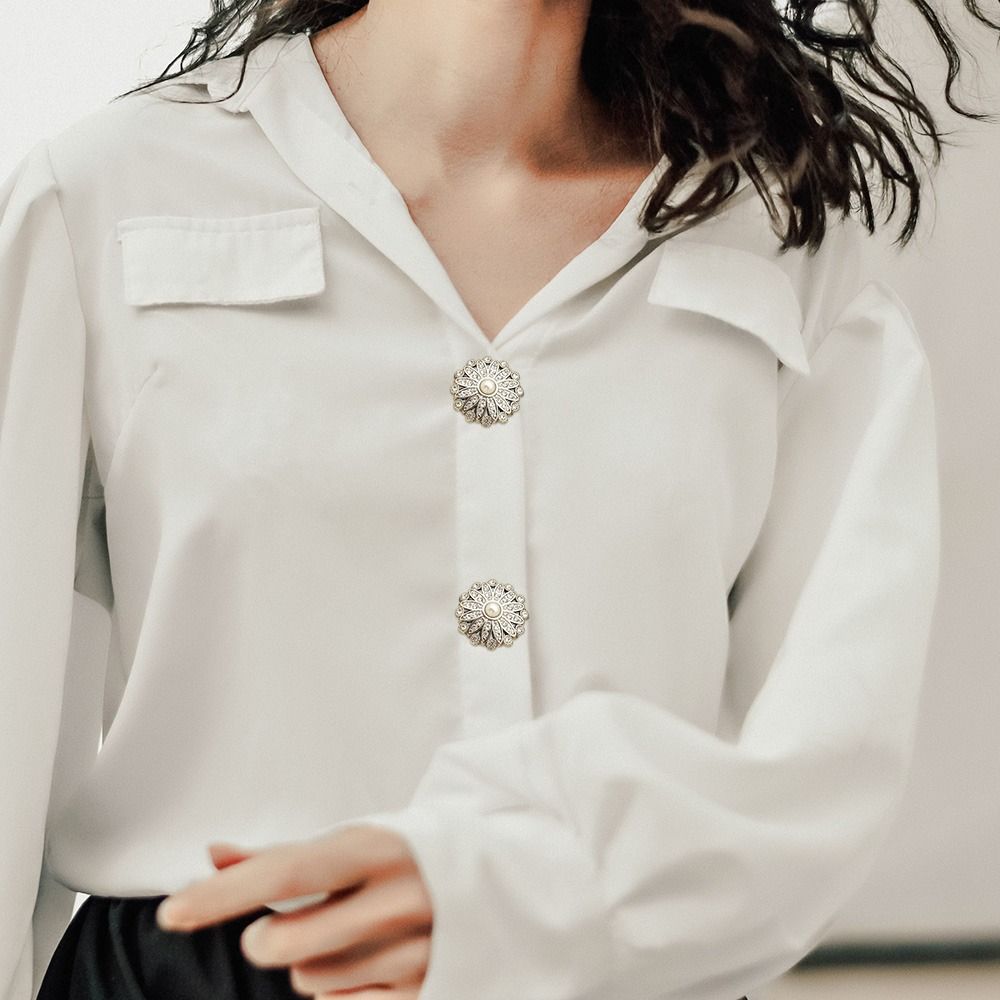 Ручная работа DIY Вышивка Жемчужные Пуговицы для Одежды Швейные Принадлежности Пуговицы для Рубашки Блестящие Стразы