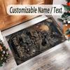 Truck Theme Crystal Velvet Rug Personalized Custom Name Text Soft Floor Mat Home Decor