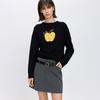 LILY contrasting embroidery knitted sweater for women