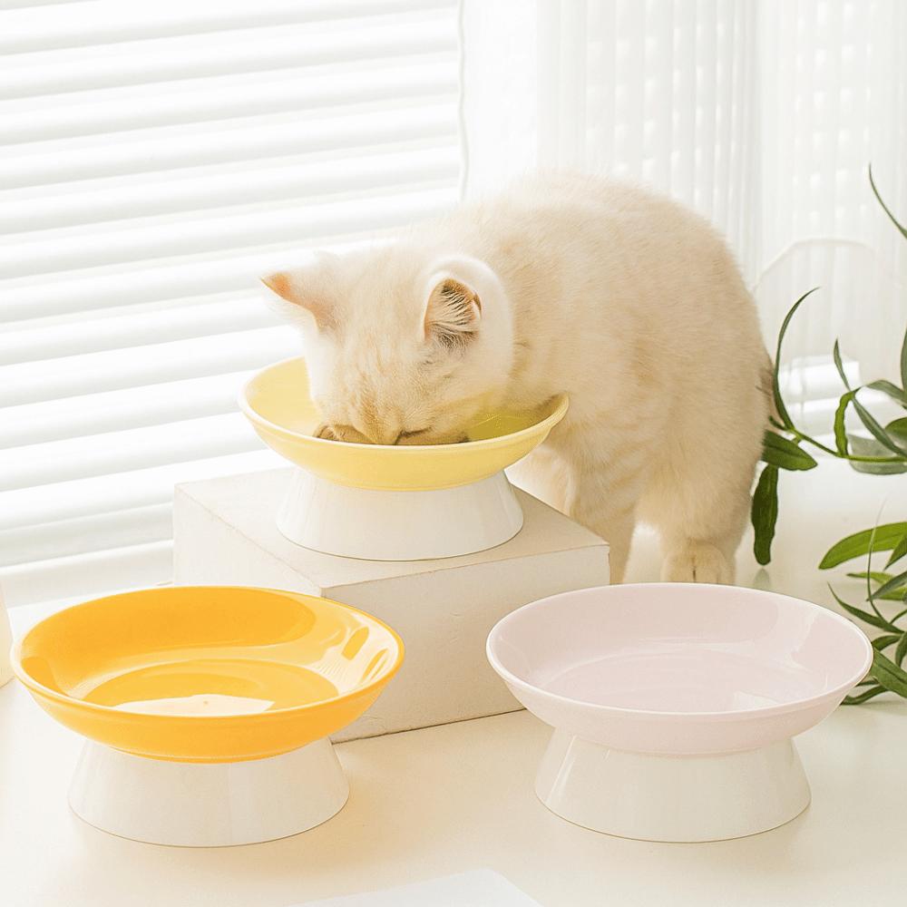 Ceramic Cat Bowl Cute Dog Food Feeding Basin Creative Pet High Foot Bowl  Water Container