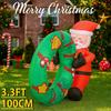 Надувная игрушка 3,3 фута плавательный круг Санта Клаус Рождество Двор Газон Вечеринка Украшение со светодиодной подсветкой Рождественские Домашние Принадлежности Украшения Подарок