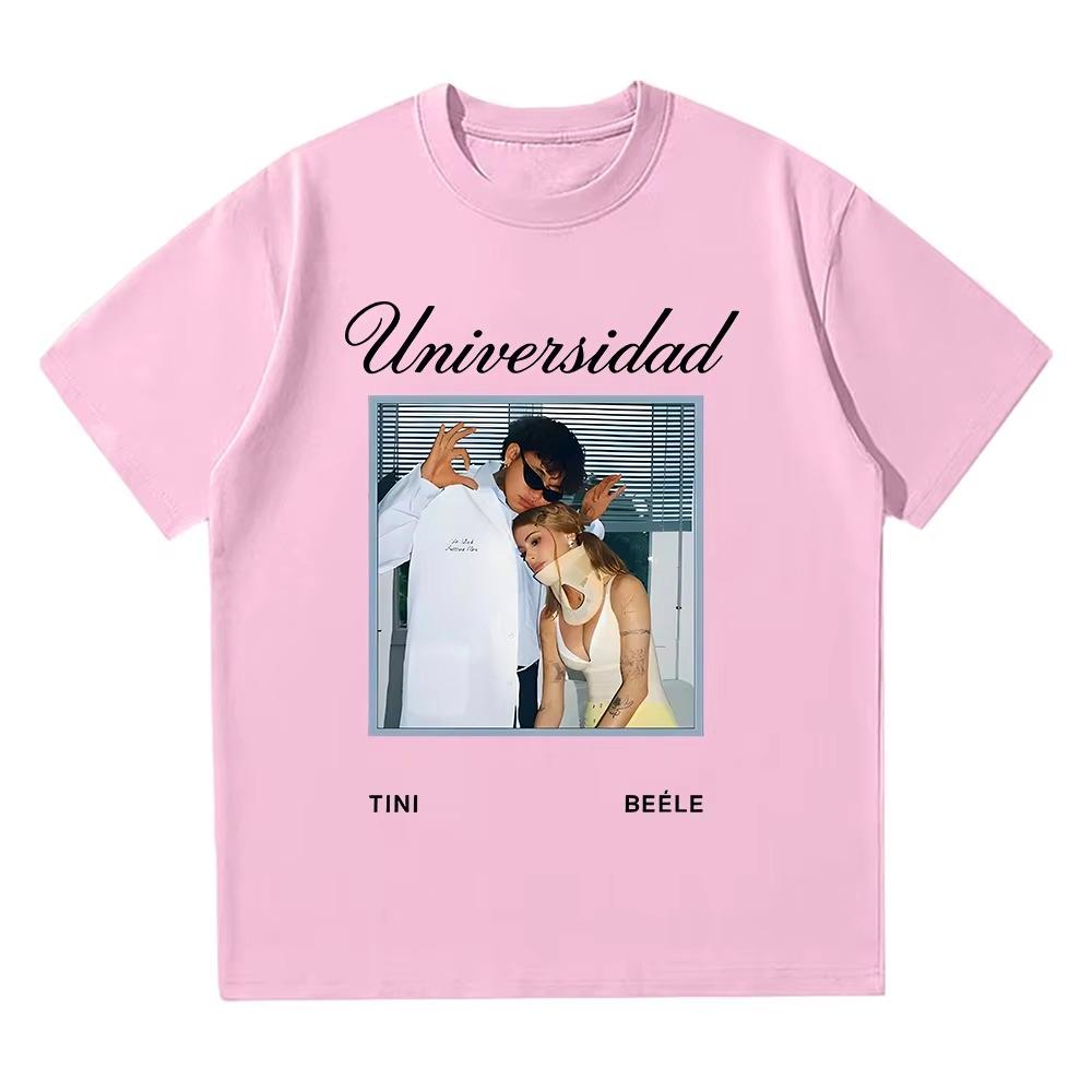 Tini Stoessel Universidad T-shirt Merch 2025 Men Women Pure Cotton Clothes Summer Fashion Hip Hop Autumn and Winter Innerwear