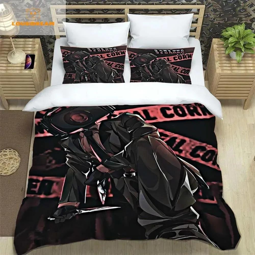 Skibidi Toilet Funny Kprl Speaker Cartoon Duvet Case Pillowcase Bedding Set Twin Full King For Boys Adults Bedroom