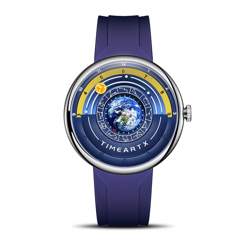 TIMEARTX Новые мужские спортивные часы Уникальный дизайн с указателем в виде Земли Силиконовый ремешок Водонепроницаемые Высококачественные часы Мужские наручные часы