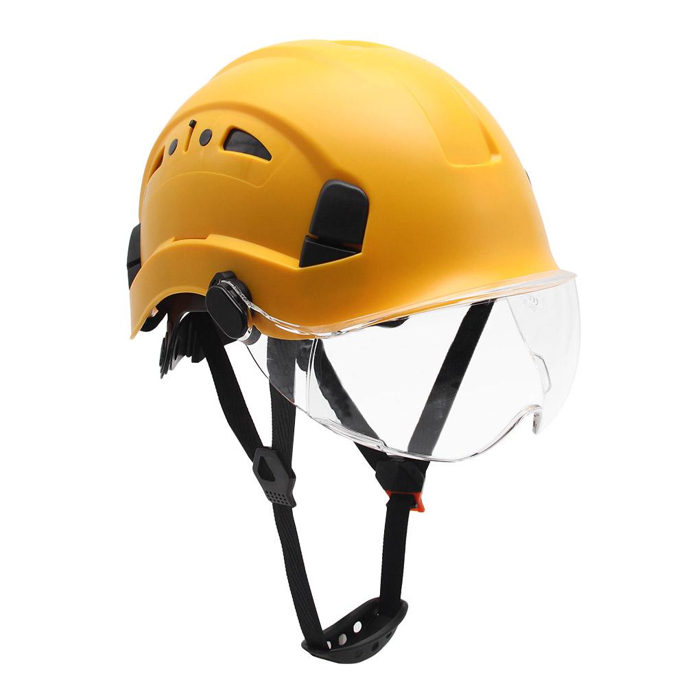 Construction Hard Hat with Visor Safety Helmet with Goggles Protective Working Rescue Cap Riding Helmet Rescue Climbing Helmets