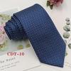 Handmade Men's 8cm Black Grey Striped Jacquard Silk Tie