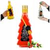 CHRISTMAS TREE glass bottle 500 ml HAND DECORATED bottles for liqueurs, wine, juice