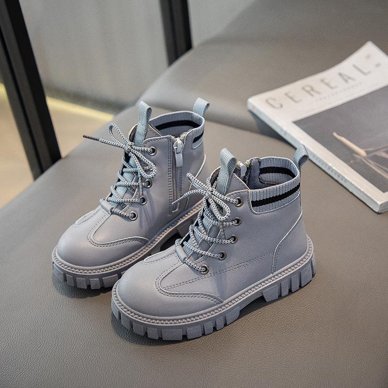 Новые модные ботинки Martin для мальчиков, детские повседневные ботинки с мягкой подошвой, короткие ботинки для детей среднего и старшего возраста, ботинки для начальной школы, одинарные ботинки