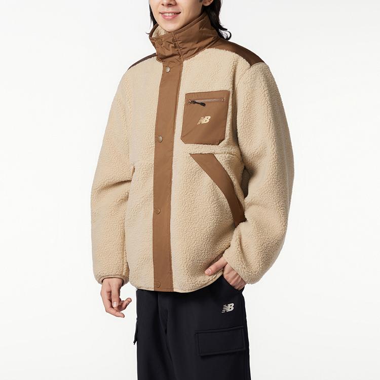 New Balance Пальто с бархатистым ощущением Мужское Коричневое AMJ33323-INC