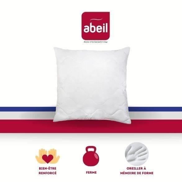 ABEIL Quilted Memory Foam Pillow 60x60 Cm White