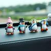1 Set (4 Pieces) Penguin Miniature Figurines | Cute Decorative Showpiece | Gift for Him/Her, Home, Bedroom, Living Room,