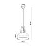Lampa Wisząca Satura 1 E27 Czarny  Wood Lumilo 03.139.90