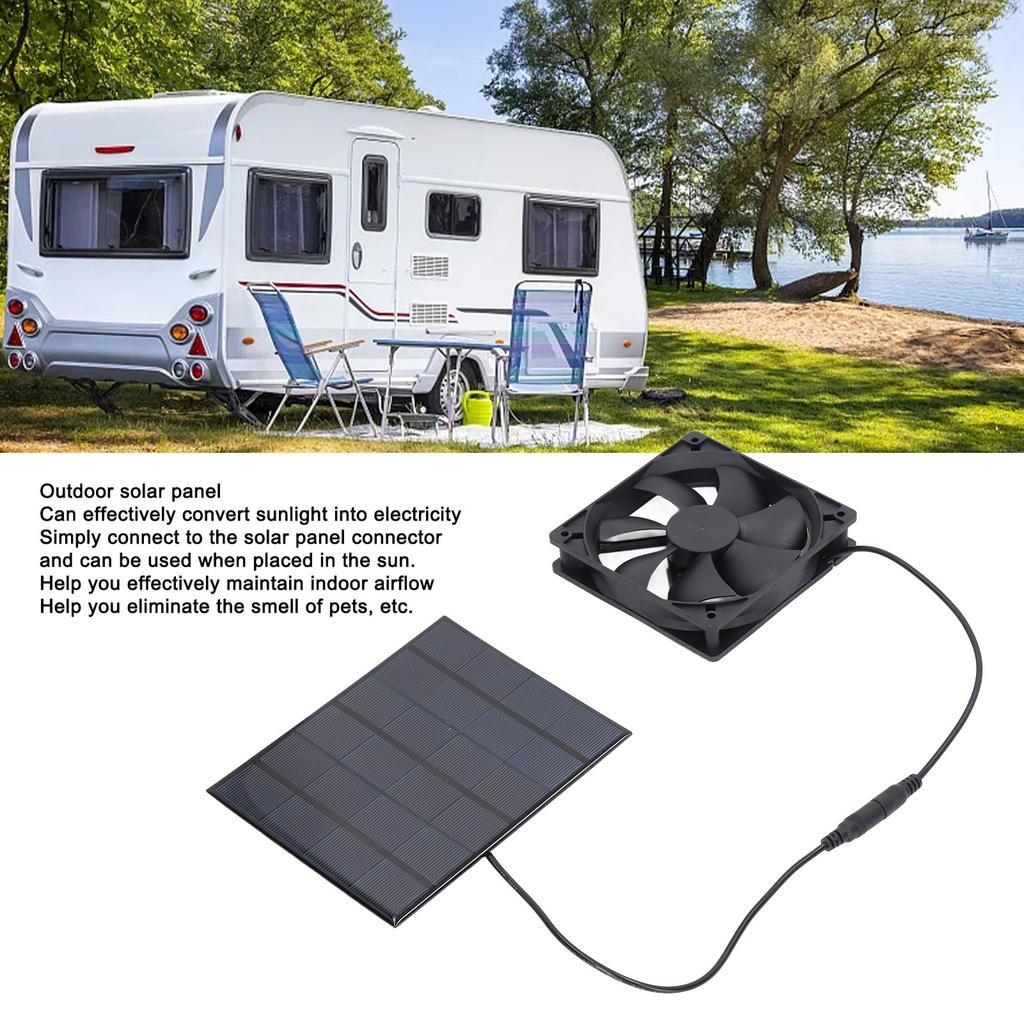 Портативный вентилятор на солнечной панели 3,5 Вт 6 В, солнечный вытяжной вентилятор для курятников, собачьих будок, домиков для домашних животных, для кемпинга на открытом воздухе