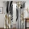 3D Flower Curtains for Living Room Bedroom Kitchen Black and White Vortex Three-dimensional Luxury Curtain for Windows Drapes