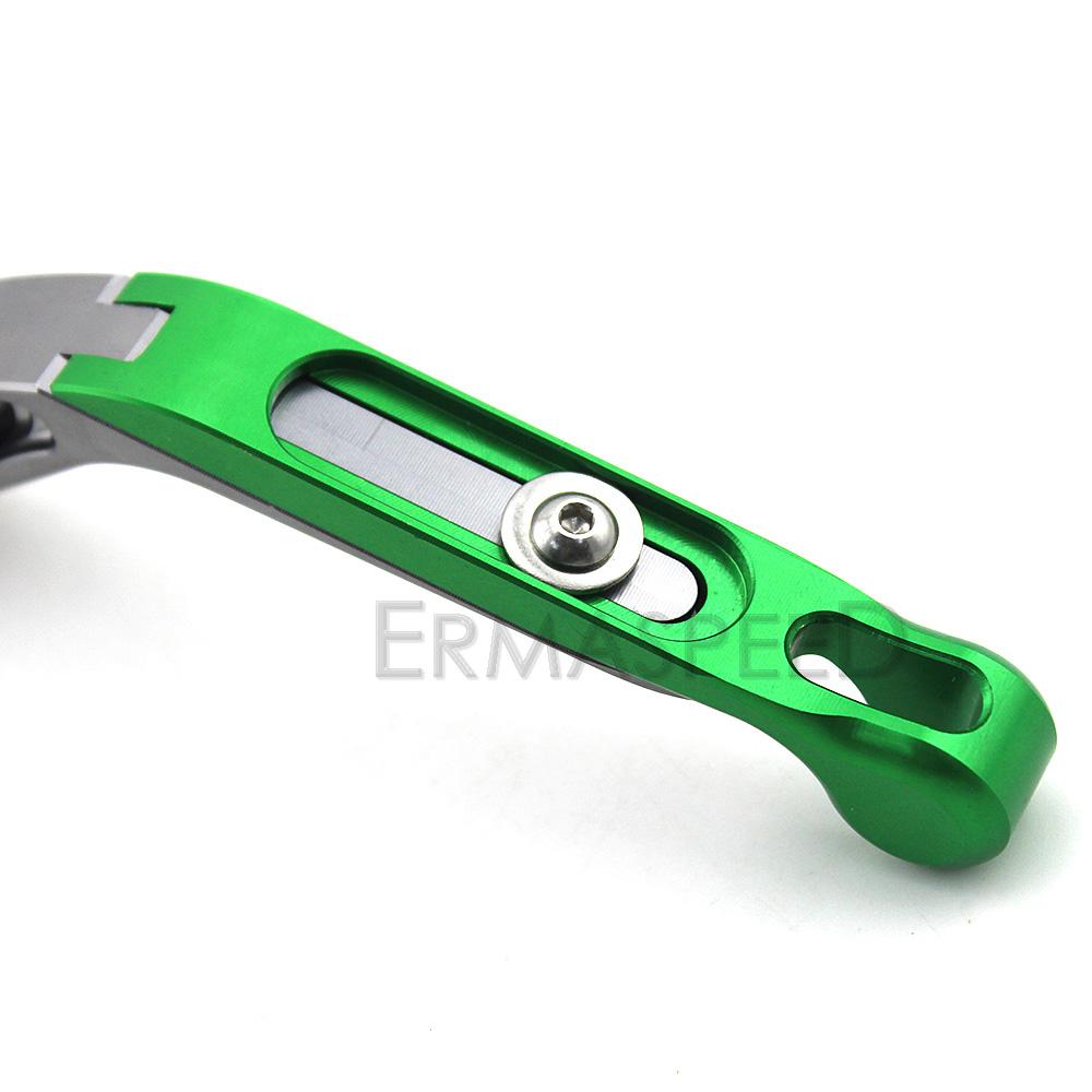 Зеленые рычаги тормозной муфты мотоцикла, регулируемые короткие с ЧПУ, совместимые с Z900 Z 900 2017-2023 2022 2018