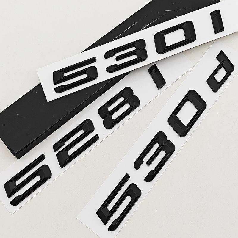 3D ABS Matte Black Car Letter Logo 528i 530i Rear Trunk Badge Sticker Emblem For BMW 5 Series 530i 530i F10 E60 Tail Accessories is2