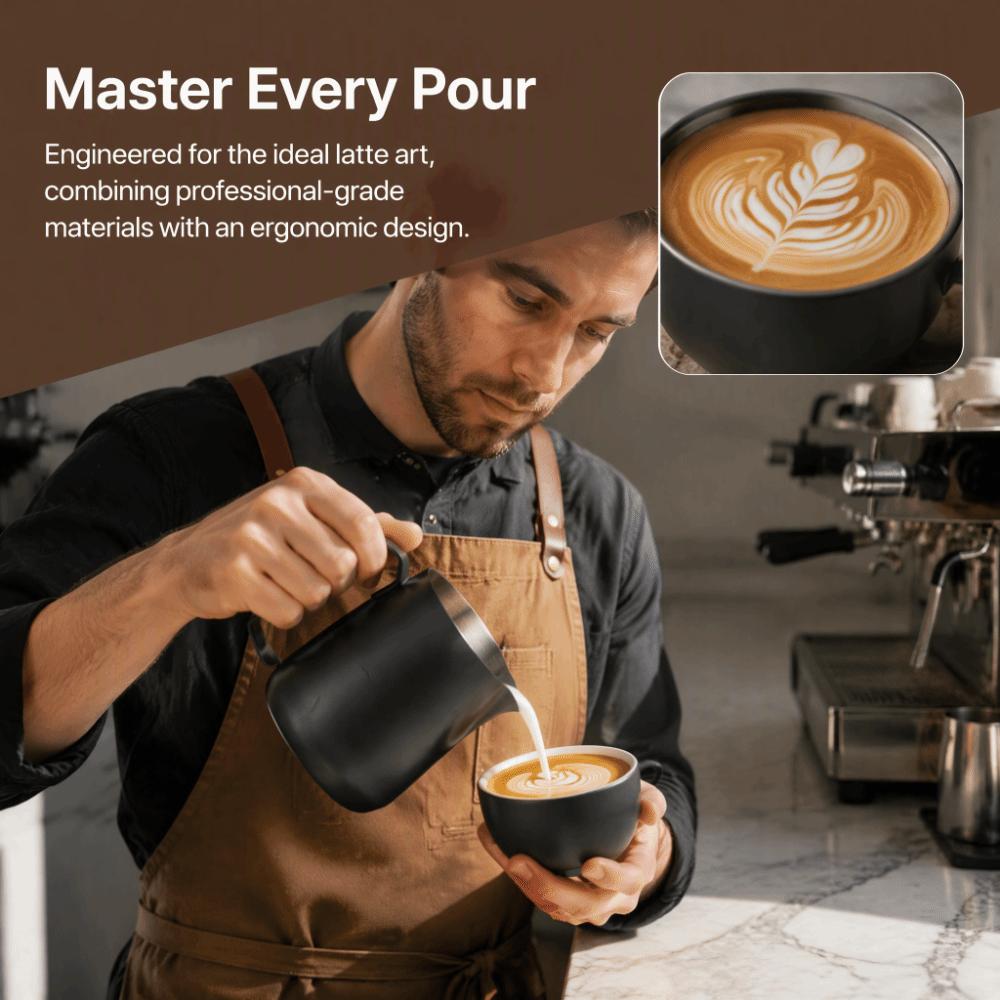 Thickened Wall Milk Frother Cup 450ml Capacity Frothing Pitcher For Latte Enthusiasts