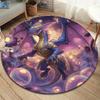 Beautiful dragon Round Area Rug,Carpet Rug for Living Room Bedroom Sofa Playroom Decor,Non-slip Floor Mat