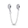 Safety Chain Daisy Heart Safety Chain Clasp Charm Fit Original Brand Bracelet DIY Silver Color Jewelry