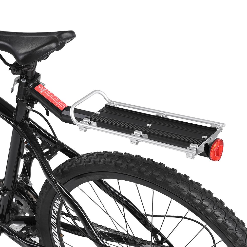 Mountain Bike Bicycle Carrier Rack Seat Post Rear Shelf Aluminum Alloy Black