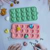 Convenient 8 Cavity Decorative Easily Demolded 3D Diamond Heart Soap Mould Bakery Supply Fondant Mold