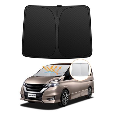 Солнцезащитный козырек на лобовое стекло Nissan Serena C27 2016 ноябрь УФ без присосок светлый летний УФ легкая установка и салон включает сумку для хранения [Улучшенный]