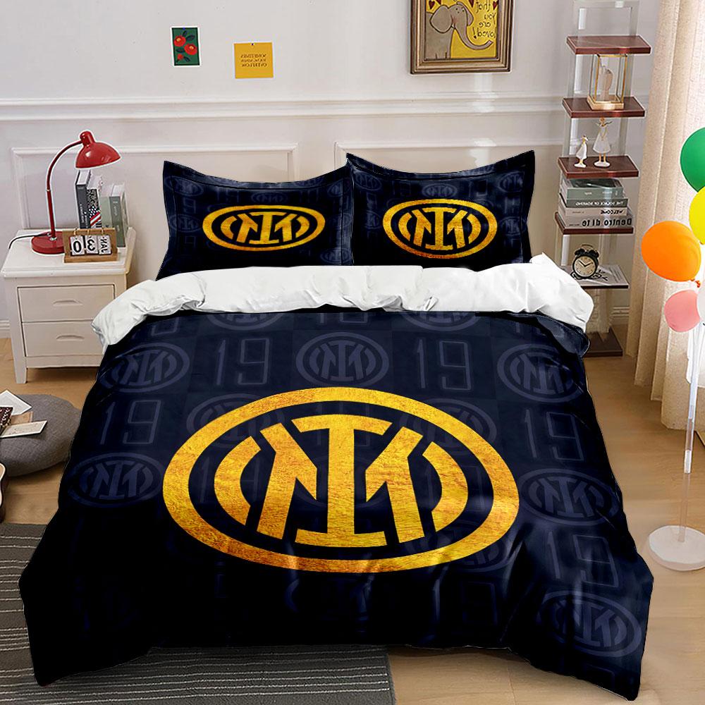 "Blue and Gold Logo Bedding Set" Bedding Duvet Cover Set Duvet Cover Pillowcases (1 * Duvet Cover 2 * Pillowcases, without duvet insert)