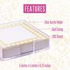 Lilly Pulitzer Notepad Holder with 200 Blank Sheets, Cute Memo Pad with Tray, Acrylic Desk Accessories for Home or Office, Gold Caning
