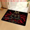 1pc, 2D Flat Printing, Dark Knight Samurai Japanese Samurai Entrance Mat, Non-Slip Machine Washable Easy Clean Polyester Carpet, Suitable for Home And