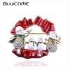 Oil Dripping Christmas Brooches Lovely Trendy Anime Snowman Brooch for Men Women Scarf Coat Pins Christmas Gift