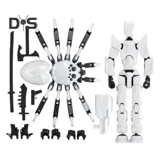 Фигурка робота-паука с аксессуарами, подвижные суставы, 3D-печатная модель, игрушка, шарнирная фигурка, украшение для домашнего офиса, орнамент