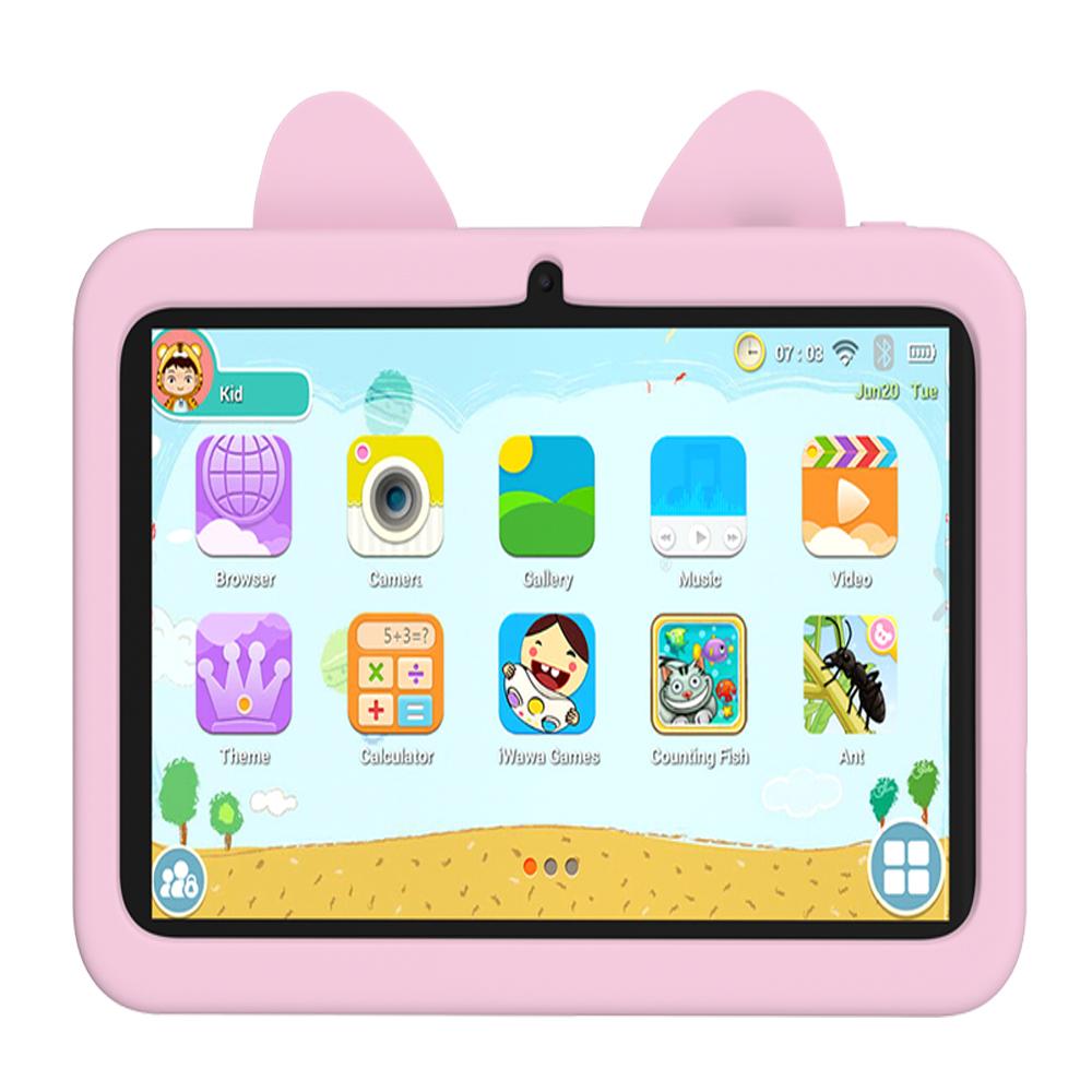 Планшет для детей 7 дюймов Android 13 Wi-Fi Bluetooth 4 ГБ+64 ГБ Двойная камера Образовательное программное обеспечение 5G WiFi Планшетный ПК