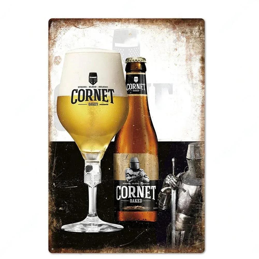 Винтажная вывеска пивного бренда Металлическая жестяная табличка Металлический постер Декоративная табличка Домашний декор Мужская пещера Бар Паб Мастерская Настенное украшение