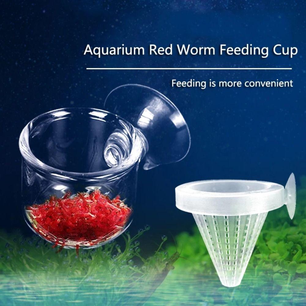 Plastic Aquarium Red Worm Feeding Tapered Hopper Basket Fish Tank Cone Accessories Conical Feeder