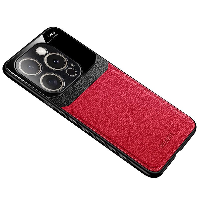 Чехол для телефона iPhone 16 Pro Max с текстурой кожи - Совместим с iPhone 15, 14, 13, 12, 11, XS