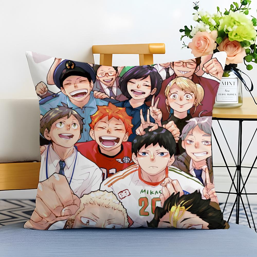 HHaikyuu Наволочка Стираемая Льняная Наволочка Мягкая для Дивана Кровати Уютный Декор Комнаты Дома
