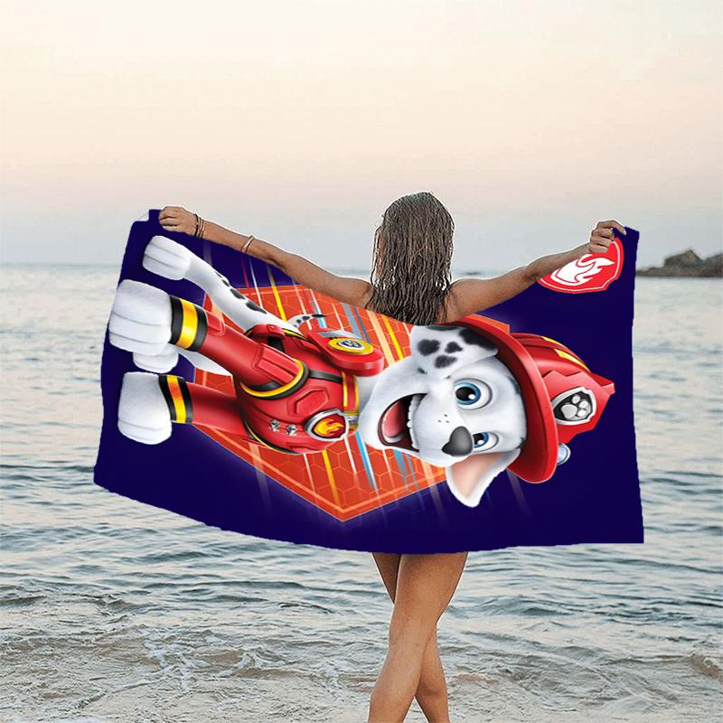 1pc Paw Paw3 Beach Towel, Beach and Seaside Swimming Pool Equipment, Fashion Pattern, Rectangular, Travel Essentials