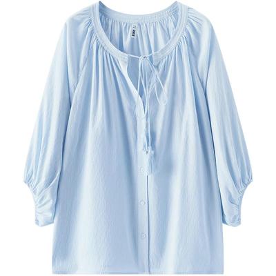 Женская летняя свободная рубашка Semir с рукавами-фонариками и бахромой