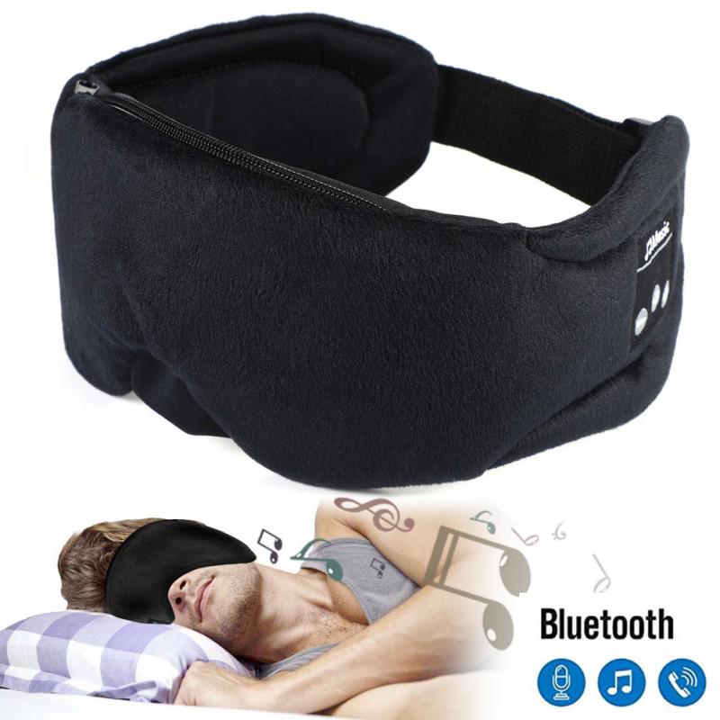 Newest Bluetooth 5.0 Wireless Eye Mask Sleeping Headband Wiht Mic Handsfree Earphones Washable Music Headphones Eye Masks