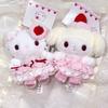 Cartoon Melody Strawberry Cake Sweetheart Plush Doll Pendant White Strawberry Hello Kitty Stuffed Animals toys Hangings