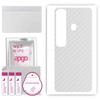 apgo Protective Skin Sticker for the Back Compatible with Tecno Spark 7 Pro, Wrap Film, Foil, Vinyl - Pattern Transparent Carbon