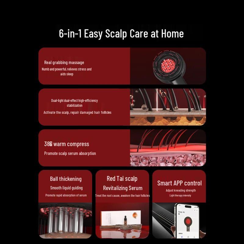 Breo Scalp 3S Red Light Smart Massager CN plug (adapter included)