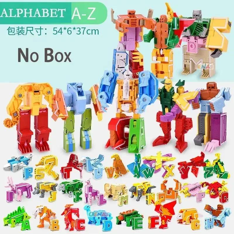 26 букв A-Z Алфавит Животное Динозавр Воин Деформация Экшн-фигурки Трансформация Робот Игрушки Для Детей Подарок Бринкедос
