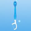 12Pcs Disposable Toothbrush with Toothpaste Floss Pick Tongue Scraper Portable Travel Adults Mini Pre-Pasted Toothbrush Dental Flosser Oral