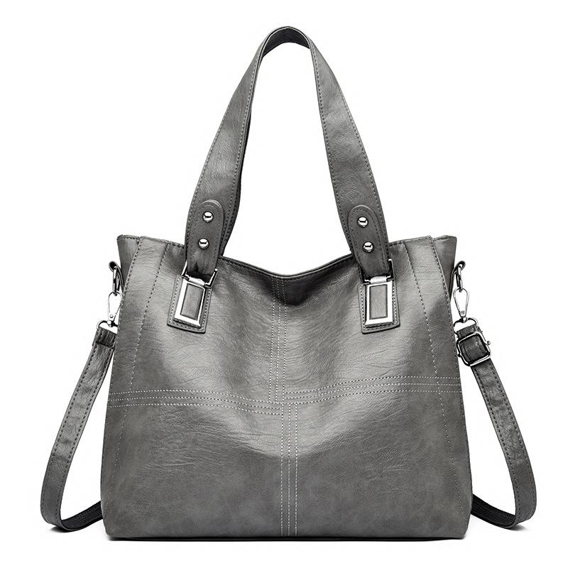 Large Capacity Middle-aged Women's Bag Stitched Thread Single Shoulder Crossbody Bag Fashion Trend Handbag