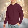 Men's Casual Fashion Comfortable Solid Color Round Neck Pullover Sweatshirt Sweatshirt