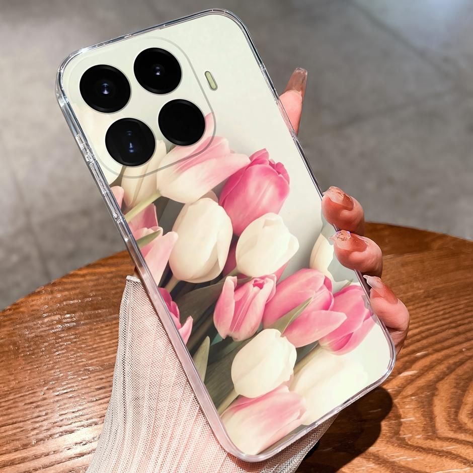 Чехол Для Xiaomi17T 17Ultra Красивый Цветок Астронавт Защита от Отпечатков Пальцев Прозрачный Чехол Для Xiaomi 17T 17 Ultra Coque Funda