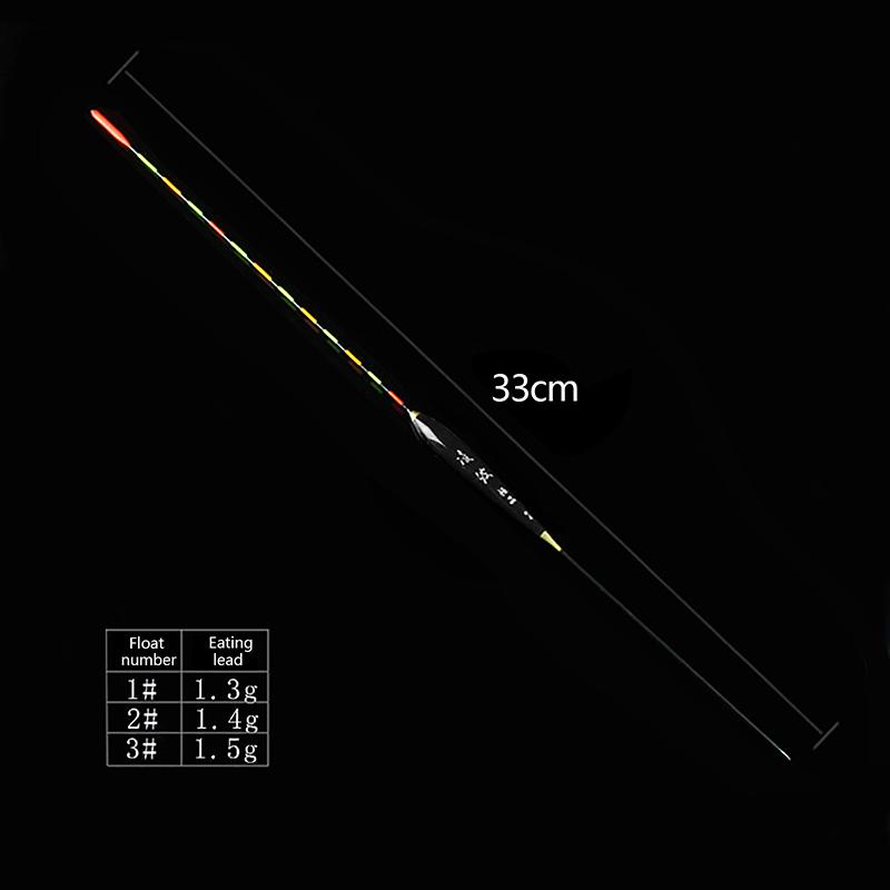 Поплавок для рыбалки, деревянный флуоресцентный высокочувствительный поплавок, светящийся поплавок с жирной маркировкой, светильник для рыбалки, аксессуары для рыбалки