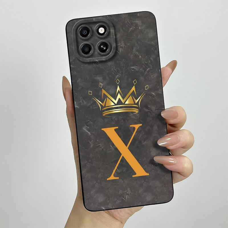 Чехол для Infinix Smart 6 HD Чехол для телефона Smart 6HD X6512 Модный Корона Буквы Полная Защита Матовый Противоударный Мягкий Защитный Чехол
